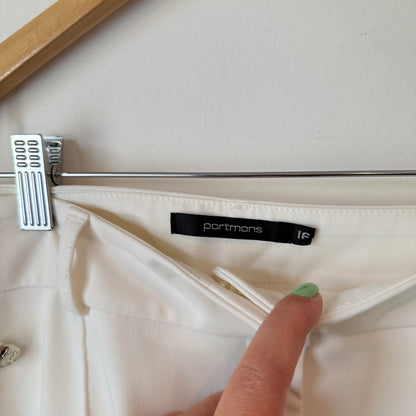 Portmans Size 16 High-Waisted White Pants