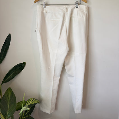 Portmans Size 16 High-Waisted White Pants