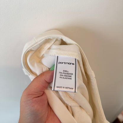 Portmans Size 16 High-Waisted White Pants