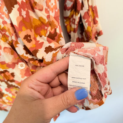 emerge Size 12 Floral Print Viscose Blouse