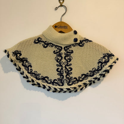 Ontario Toddler Knitted Turtleneck Cape Poncho