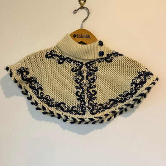 Ontario Toddler Knitted Turtleneck Cape Poncho