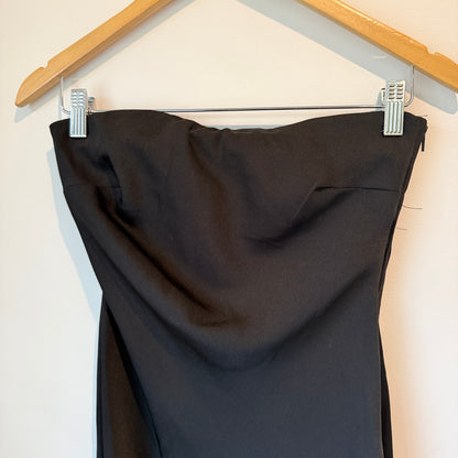 Pagani Size 6 Black Strapless Midi Dress