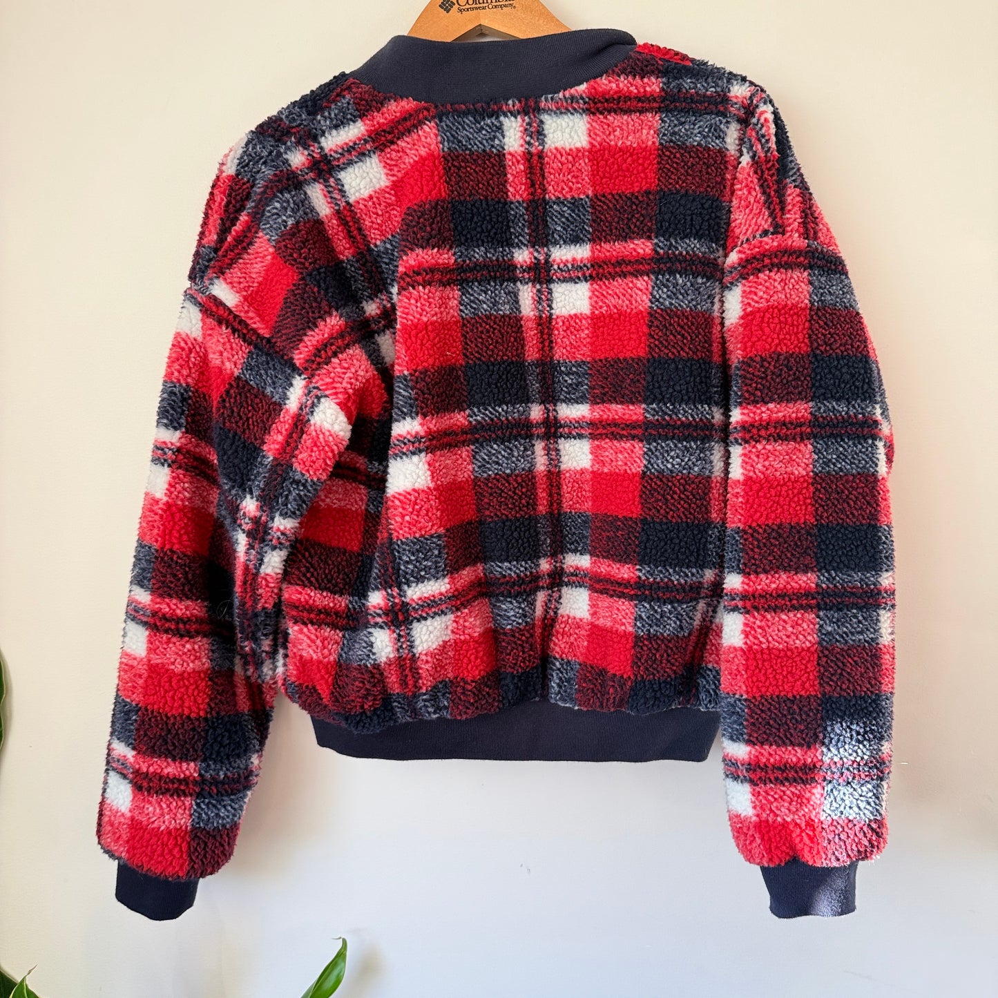 Cotton On Size S/P Fuzzy Bomber Jacket Red