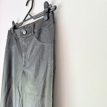 Calzedonia Size S Black High-Waisted Leather Look Pants