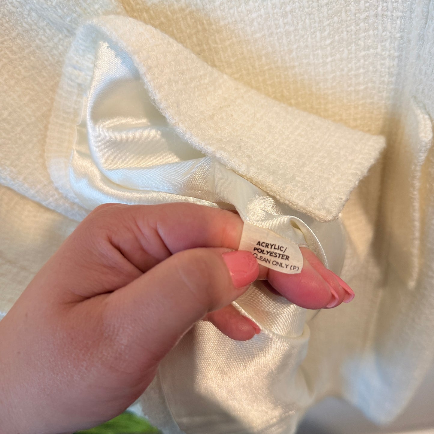 Postie Fashions Size 14 White Textured Coat