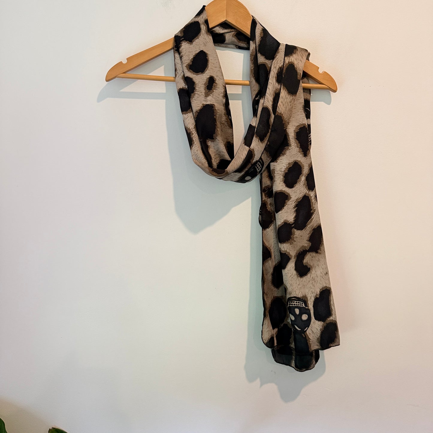 Leopard Print Skull Scarf