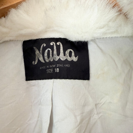 Nalla Size 18 White Faux Fur Jacket NZ Made
