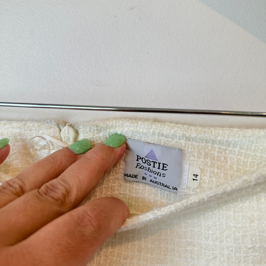 Postie Size 14 Tweed Pencil Skirt