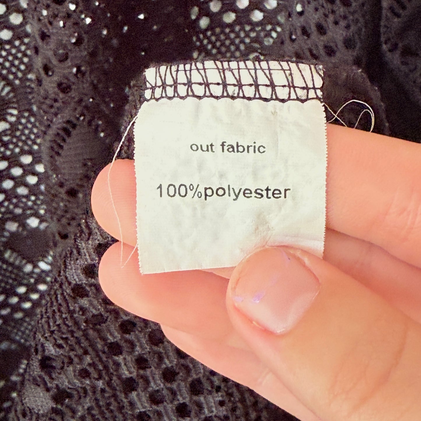 Charlo Size 0/S Black Open-Knit Cardigan