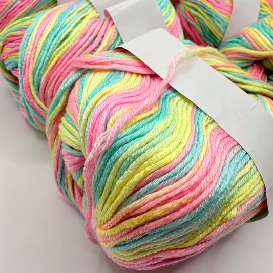 6x Pastel Rainbow Silk / Wool / Cashmere Blend Yarn