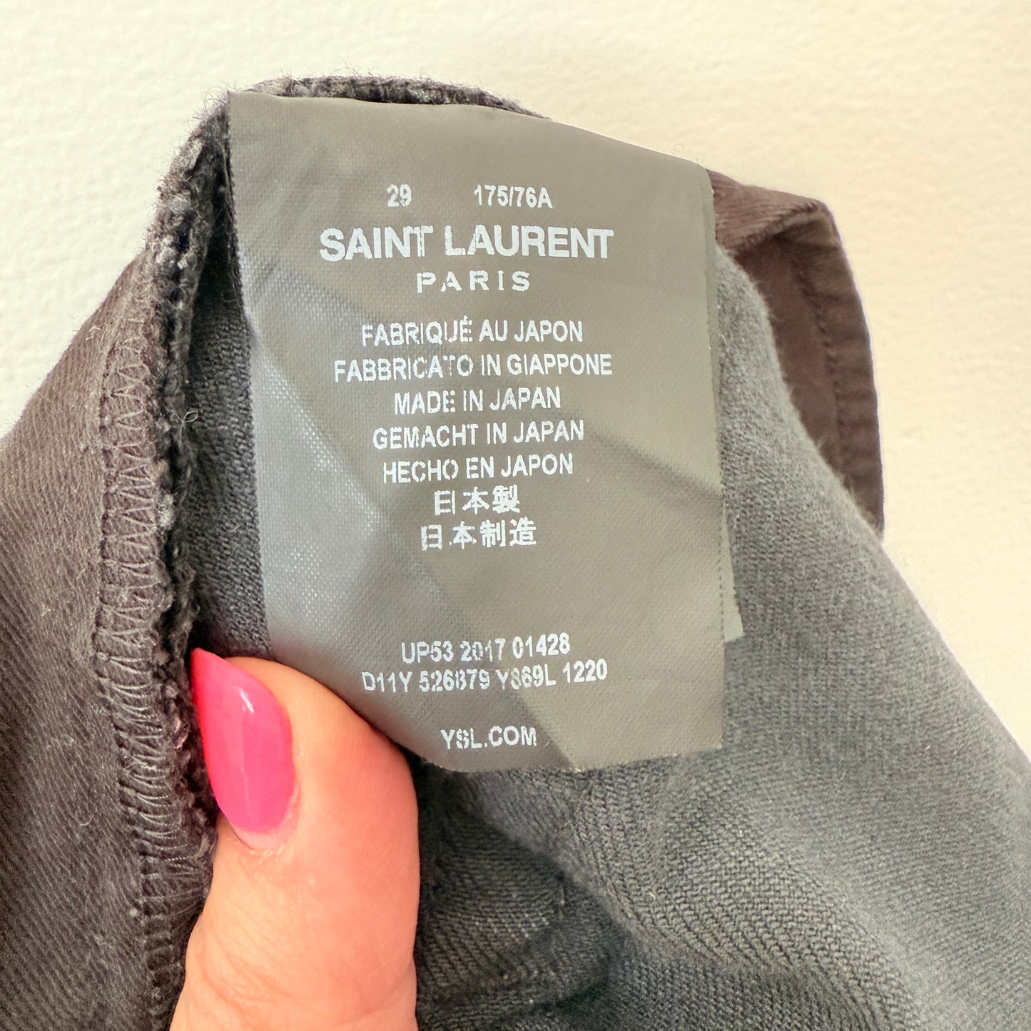 Saint Laurent Etienne Jeans Size M/SL-LW Black