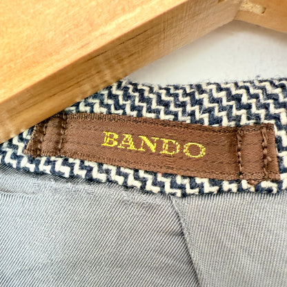 Bando Size U/Arm 49cm Gray Herringbone Blazer Jacket