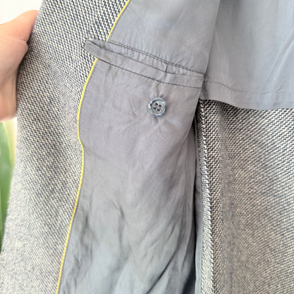 Bando Size U/Arm 49cm Gray Herringbone Blazer Jacket