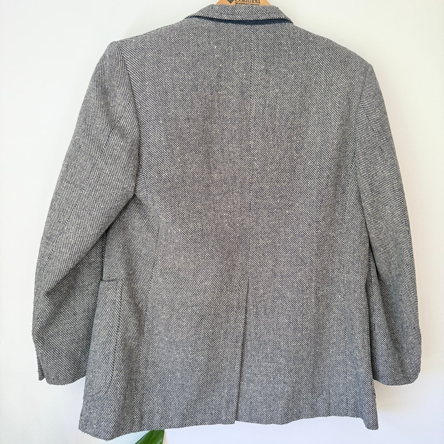 Bando Size U/Arm 49cm Gray Herringbone Blazer Jacket