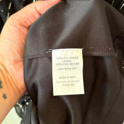 Grace Hill Size 16 Black Beaded Sheath Cocktail Dress