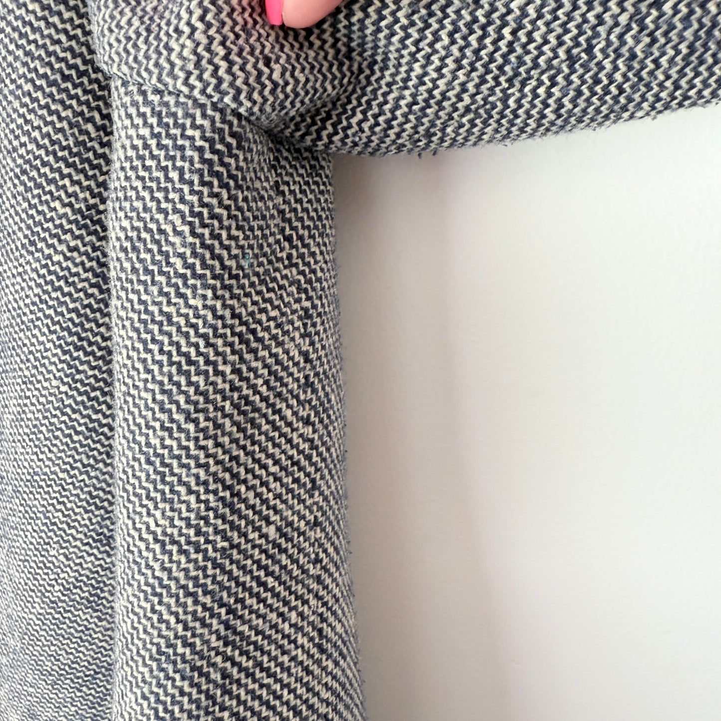 Bando Size U/Arm 49cm Gray Herringbone Blazer Jacket