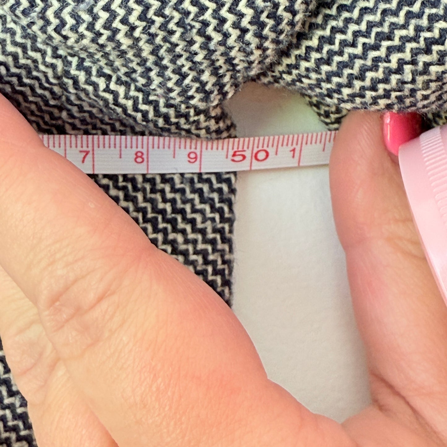 Bando Size U/Arm 49cm Gray Herringbone Blazer Jacket