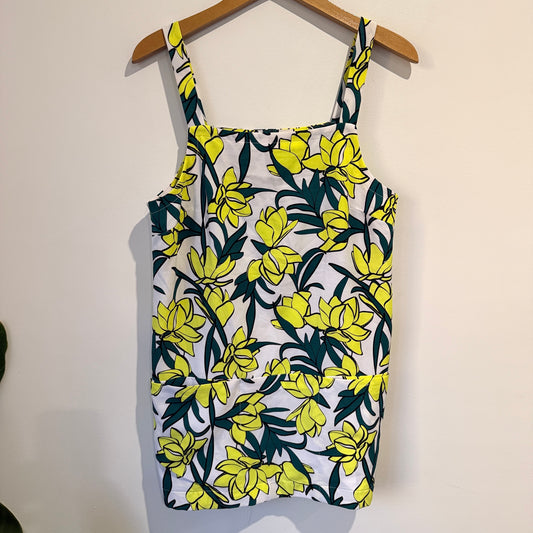 Urban Precinct Size 12 Yellow & Green Floral Sleeveless Tunic