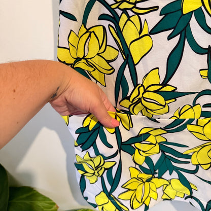 Urban Precinct Size 12 Yellow & Green Floral Sleeveless Tunic