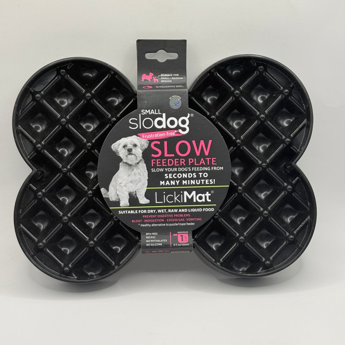 LickiMat SloDog Small Slow Feeder Plate - Black