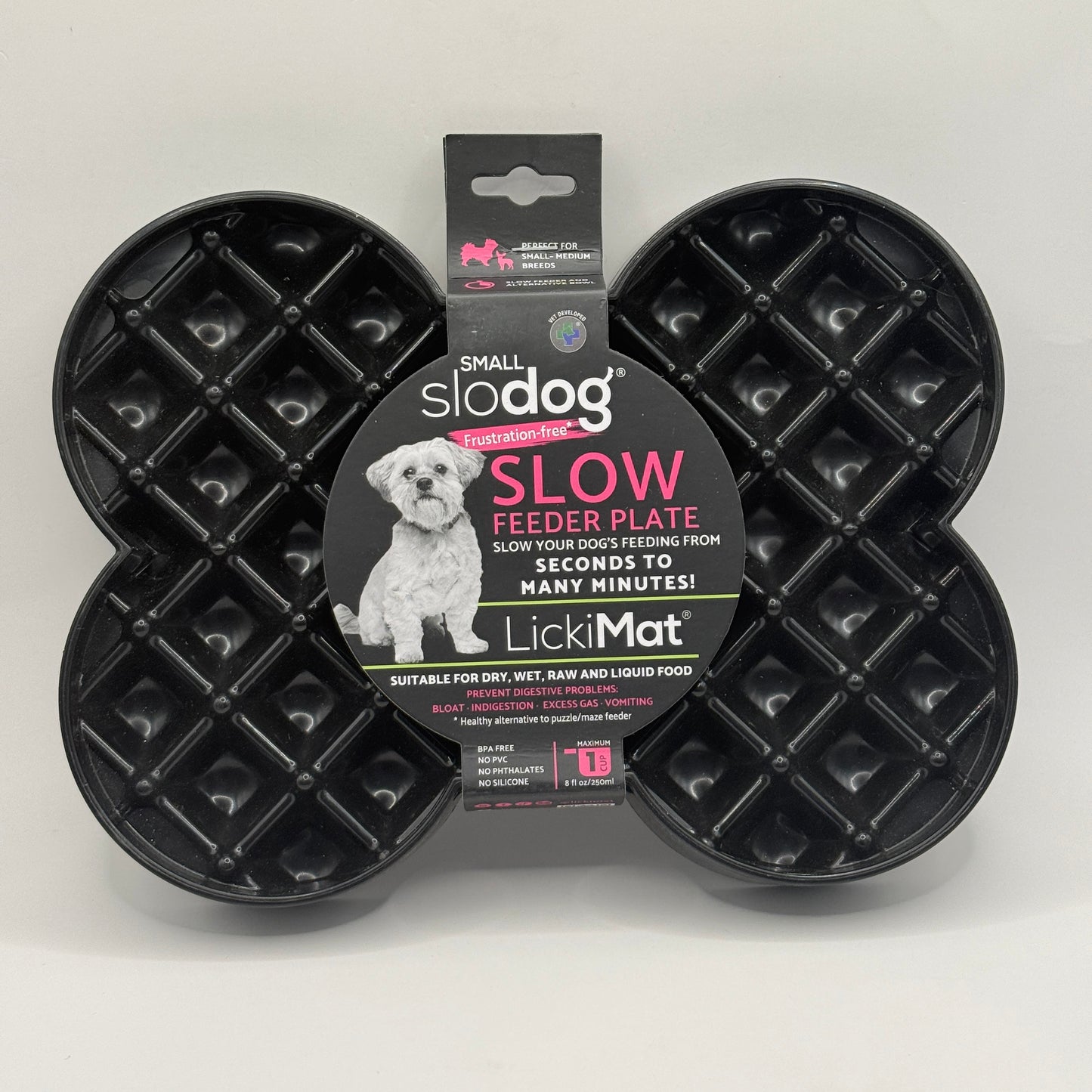 LickiMat SloDog Small Slow Feeder Plate - Black