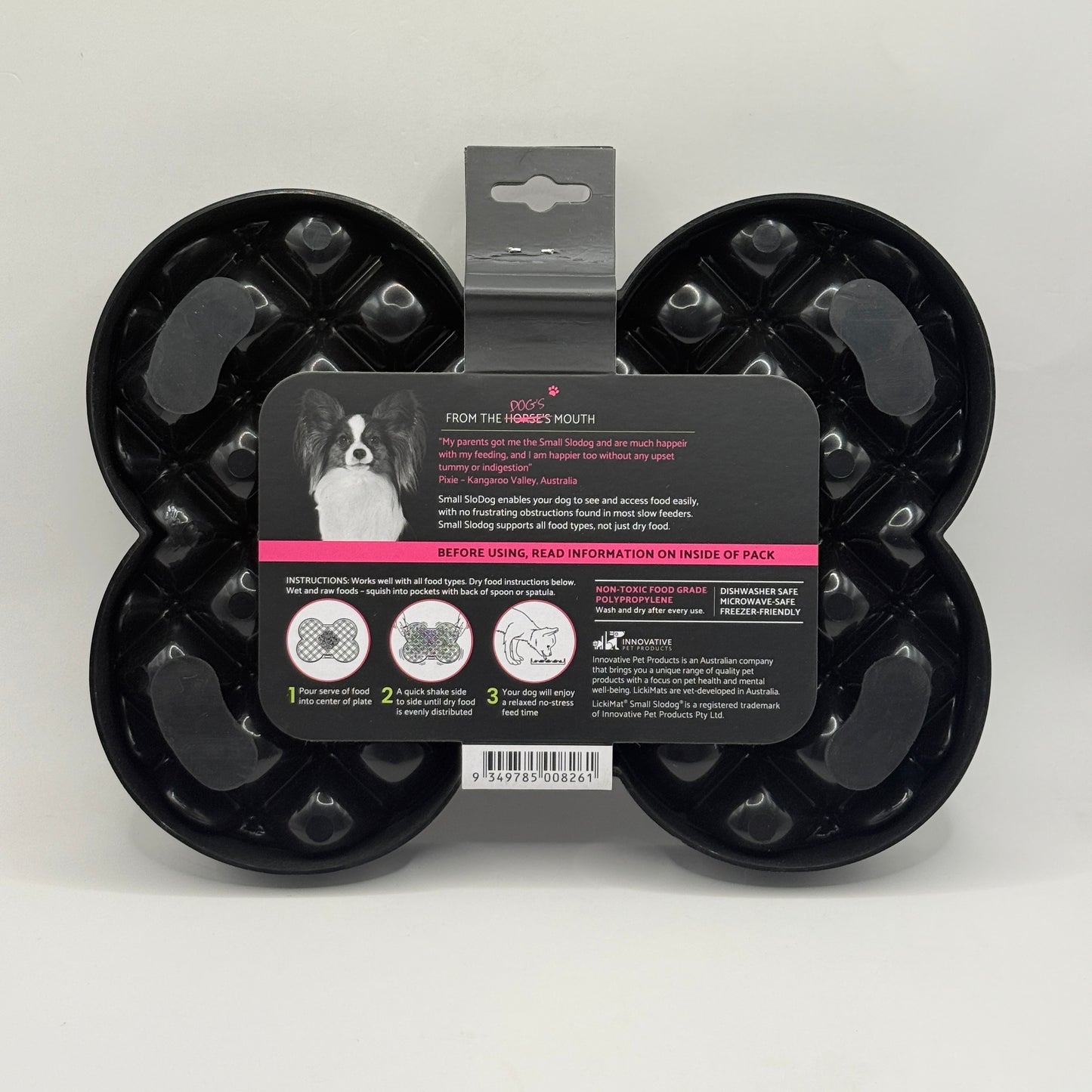 LickiMat SloDog Small Slow Feeder Plate - Black
