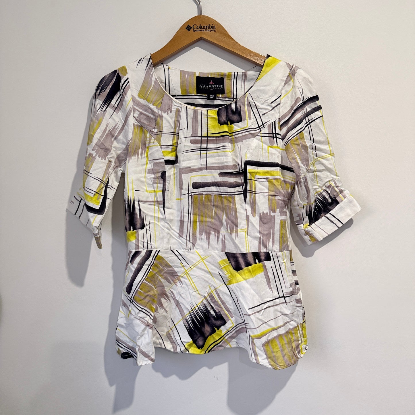 Augustine Size XS Abstract Print Top