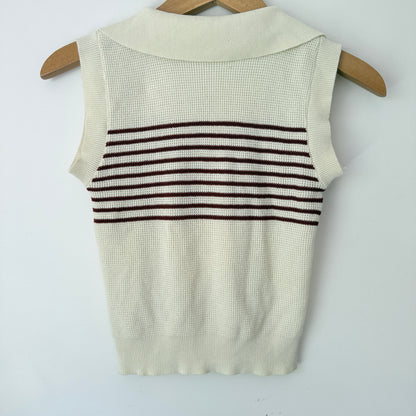 Brand Unknown Size U/Arm 35cm White Knitted Vest