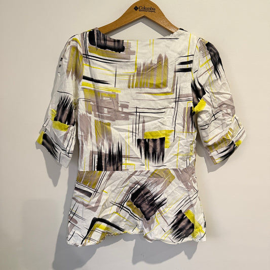 Augustine Size XS Abstract Print Top