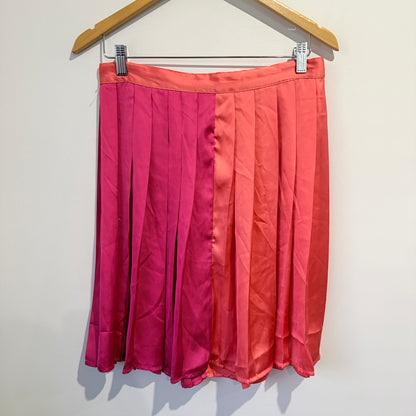 Ketz-ke Size 12 Pink & Red Pleated Skirt