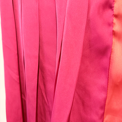 Ketz-ke Size 12 Pink & Red Pleated Skirt