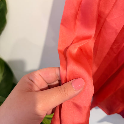 Ketz-ke Size 12 Pink & Red Pleated Skirt