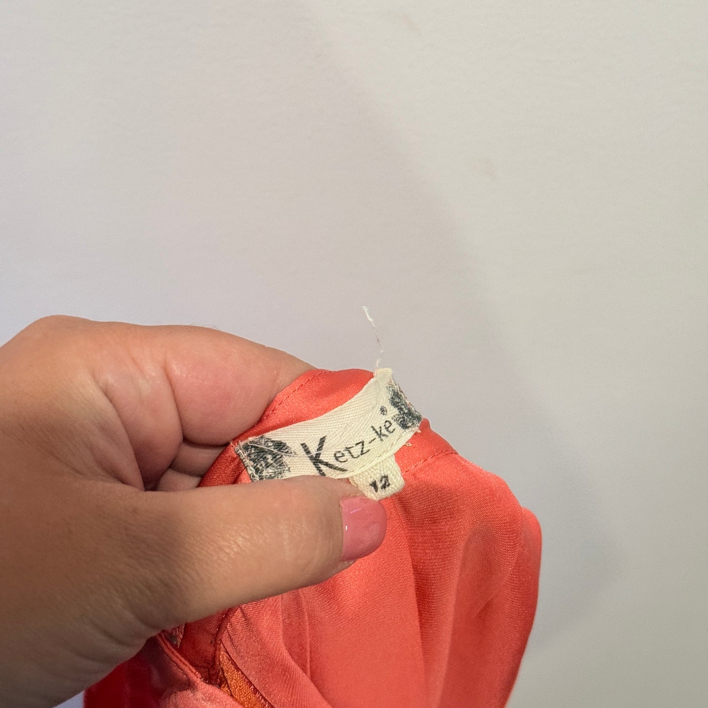 Ketz-ke Size 12 Pink & Red Pleated Skirt