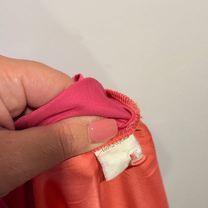 Ketz-ke Size 12 Pink & Red Pleated Skirt