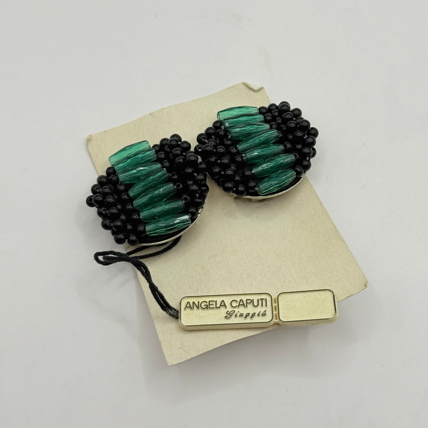 Angela Caputi Giuggiù Beaded Clip-On Earrings