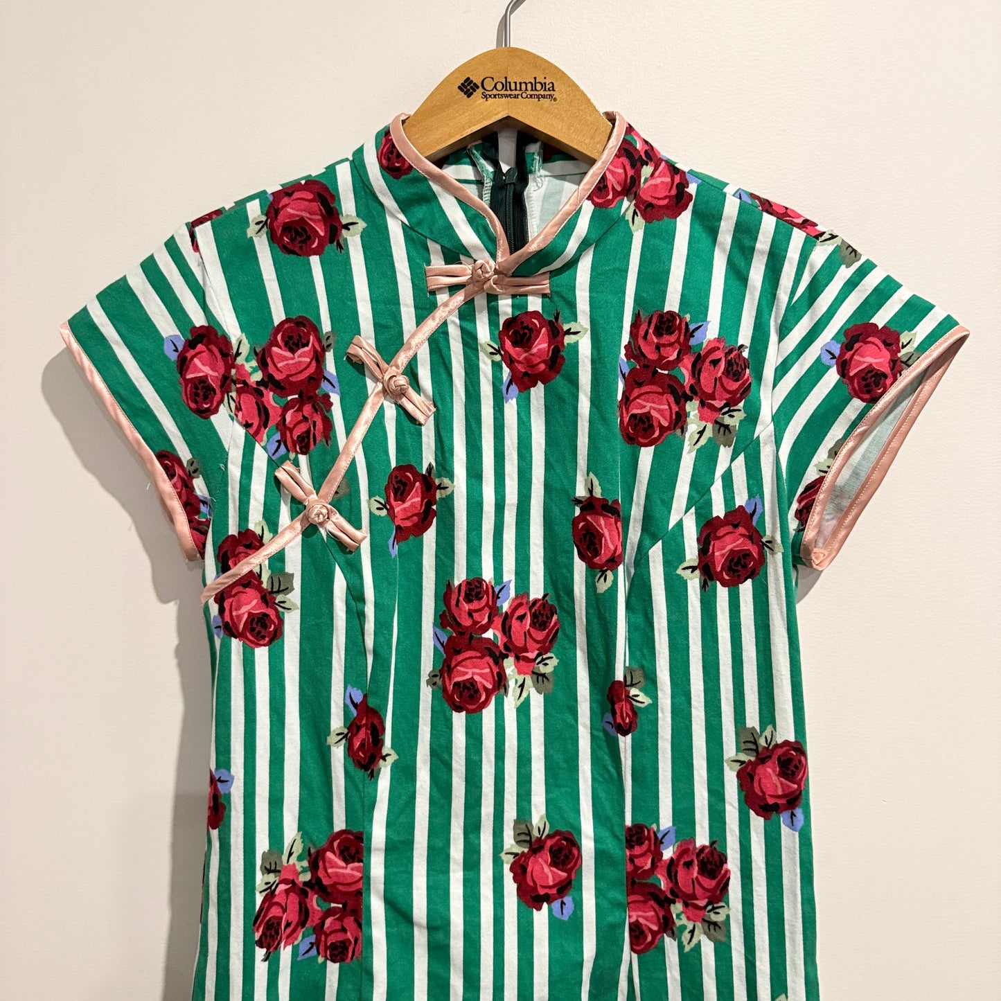 Unknown Brand U/Arm to U/Arm 43cm Striped Floral Print Dress