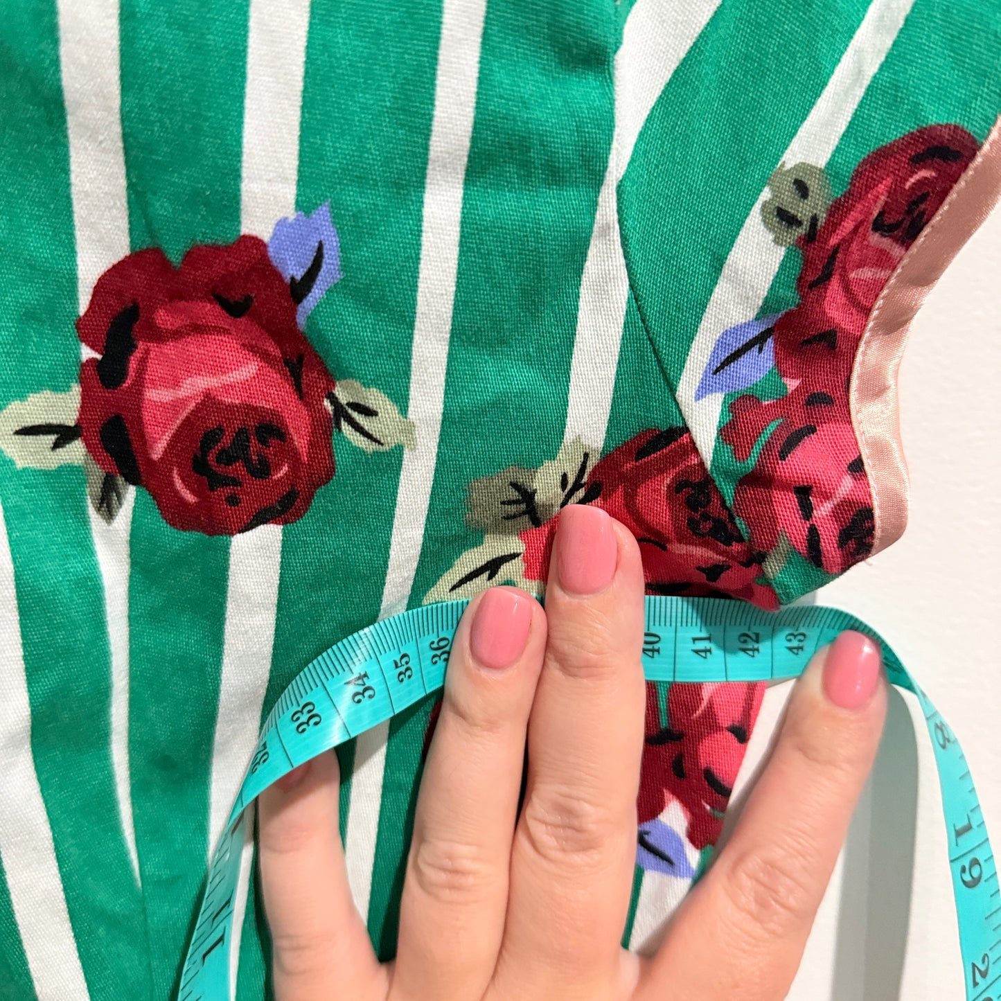 Unknown Brand U/Arm to U/Arm 43cm Striped Floral Print Dress