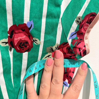 Unknown Brand U/Arm to U/Arm 43cm Striped Floral Print Dress