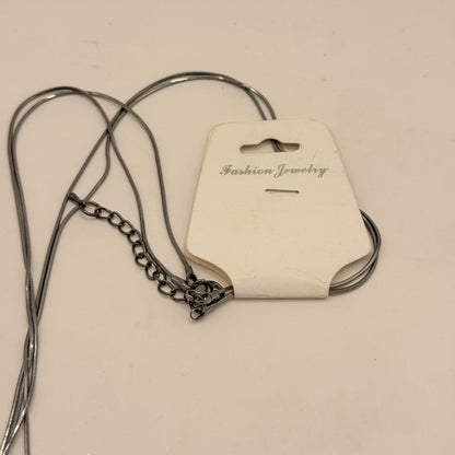 Silver Multi-Ring Pendant Necklace