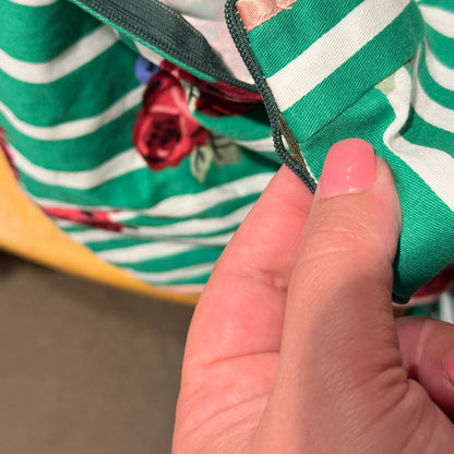 Unknown Brand U/Arm to U/Arm 43cm Striped Floral Print Dress