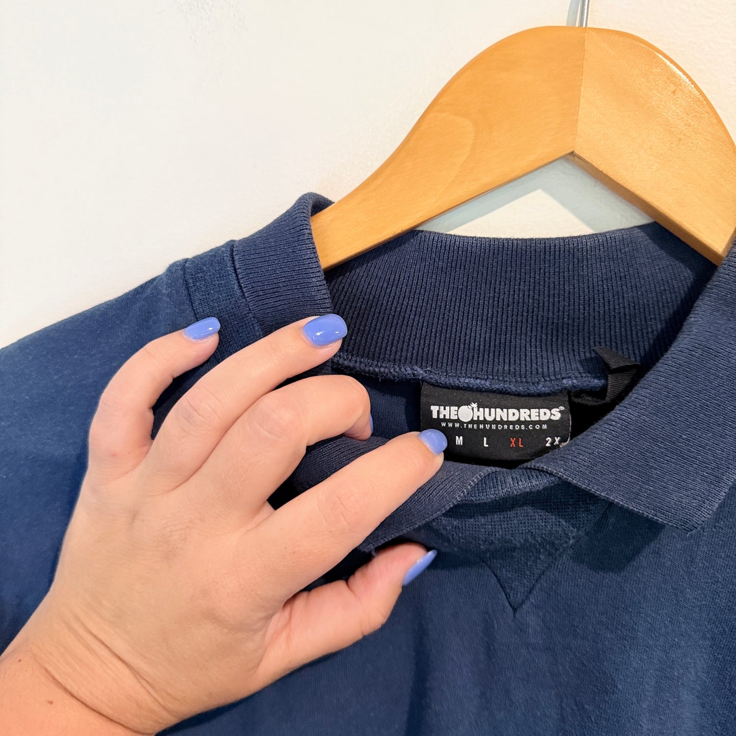 The Hundreds Size XL Long-Sleeve Polo Shirt