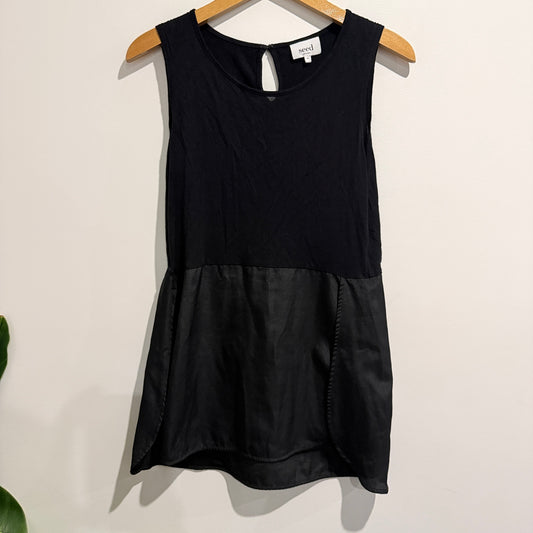 Seed Size XS Black Sleeveless Sheath Dress