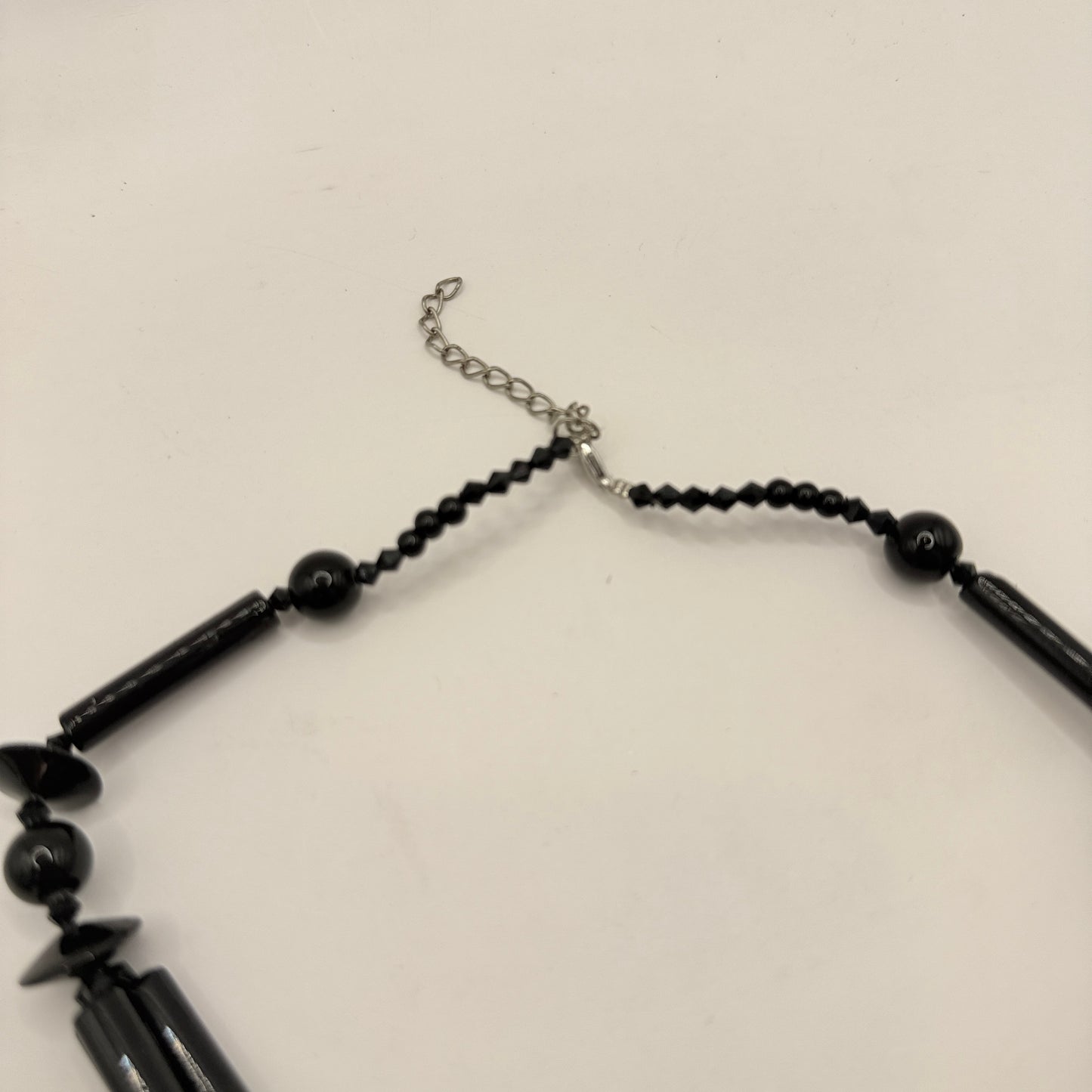 Black Beaded Statement Necklace