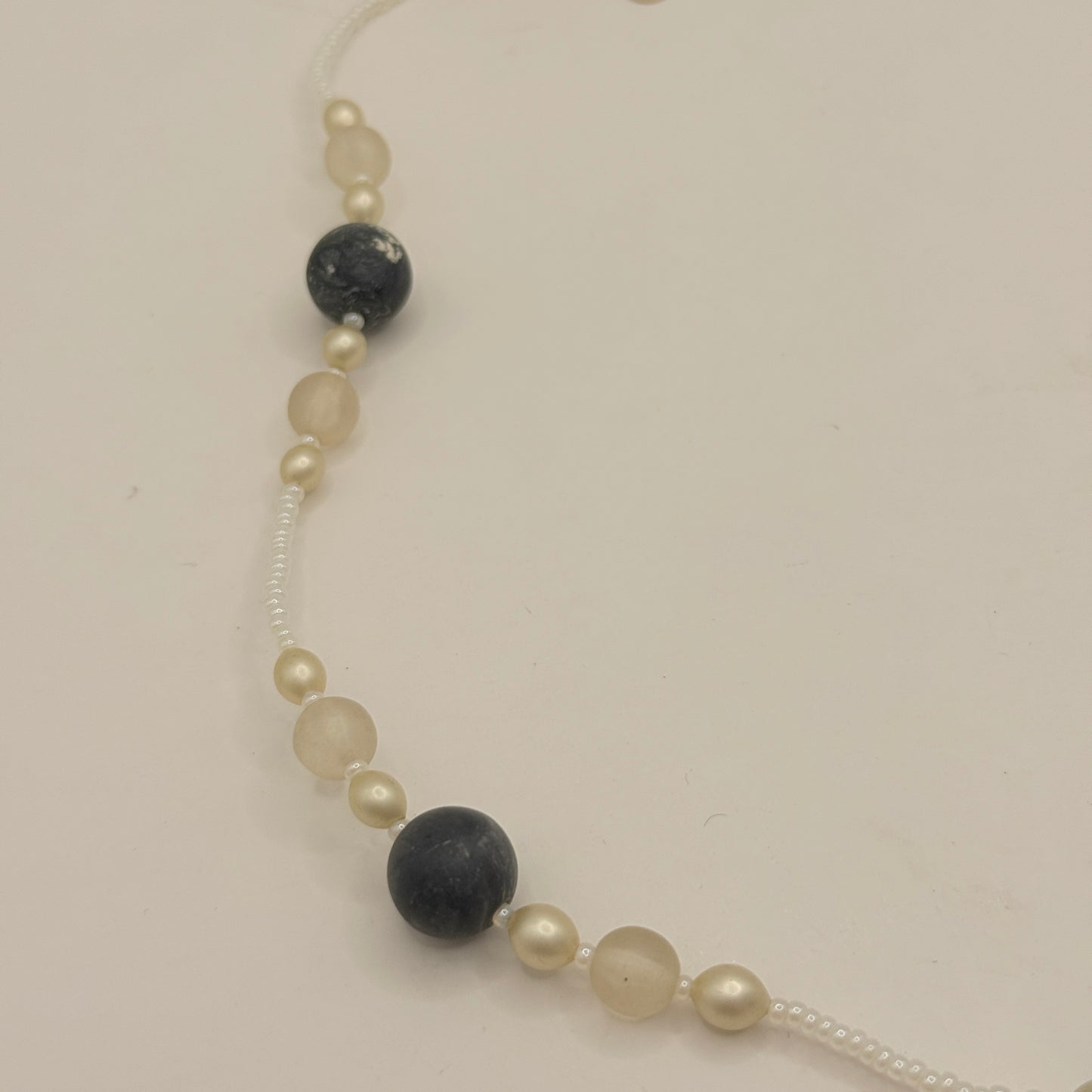 BPL Italian Beaded Necklace with Heart Pendant