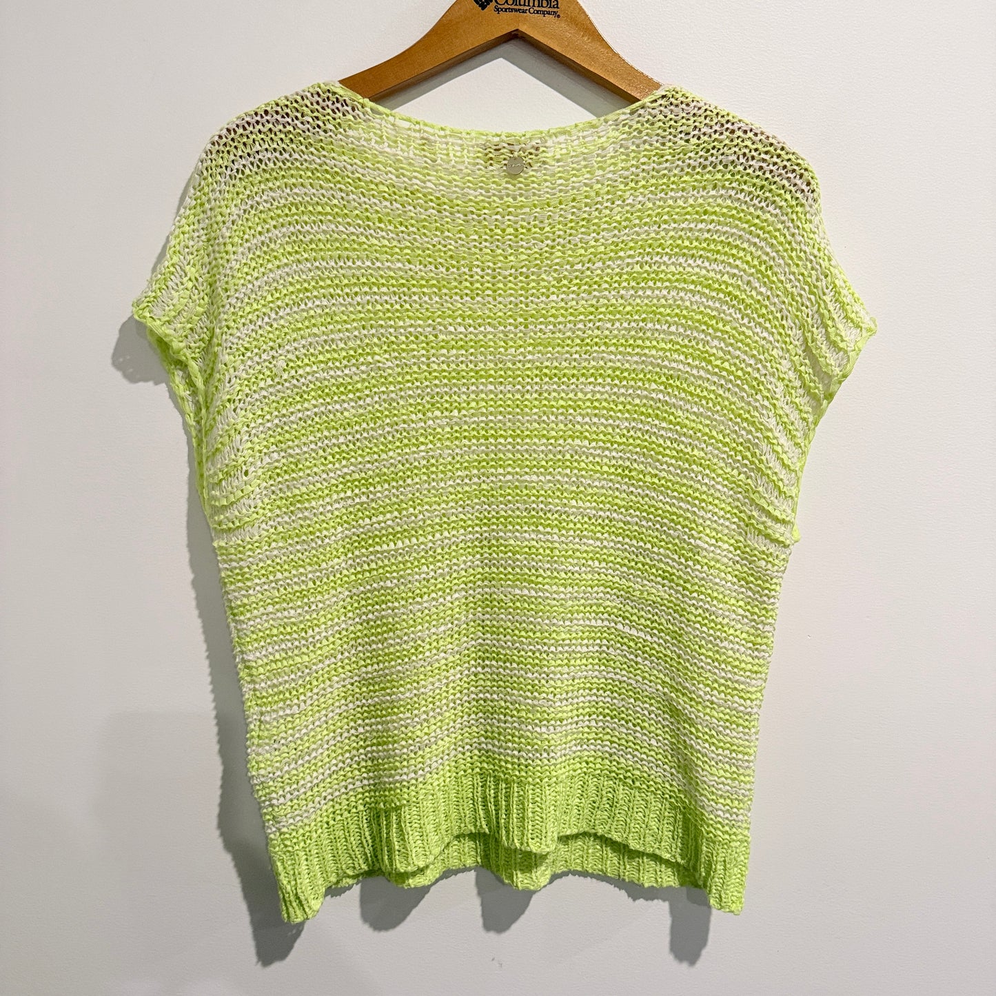 Rich & Royal Size Medium Green Cotton Sleeveless Knit Sweater Top