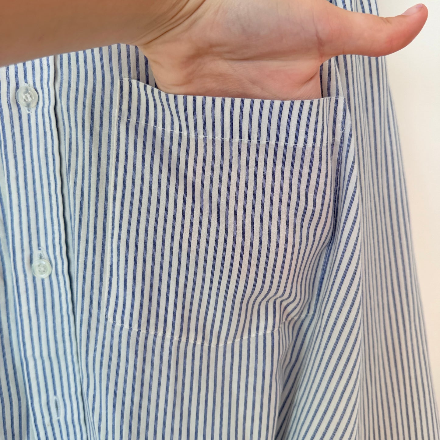 Master Stroke Size XL Striped Band-Collar Shirt