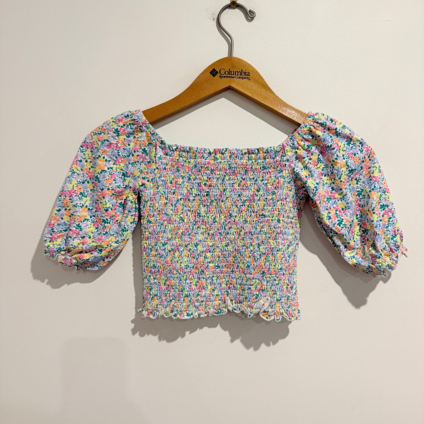 Switch Girls Size 10 Floral Cotton Crop Top