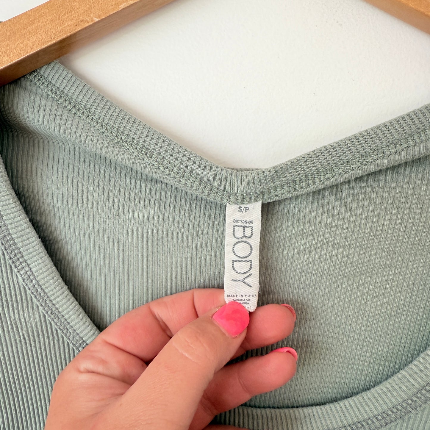 Cotton On Size S/P Light Ribbed Long-Sleeve Crop Top