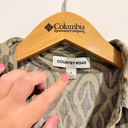 Country Road Size 4 Print Collared Shirt Dress